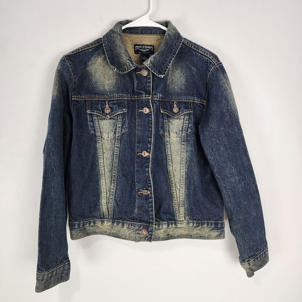 Steve & Barry's Women's Size XL Distressed Blue Jean Denim Jacket
